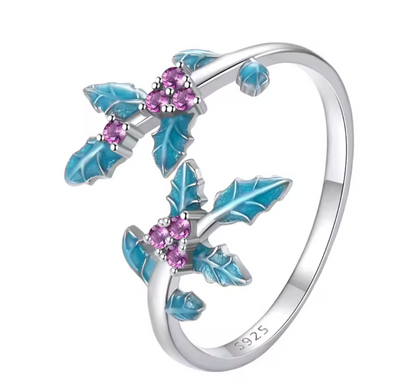 Sterling Silver 925 Christmas Ring — Adjustable