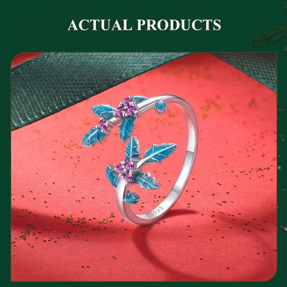 Sterling Silver 925 Christmas Ring — Adjustable